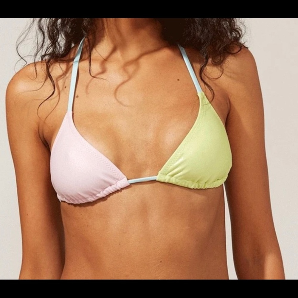 SOLID & STRIPED bikini top